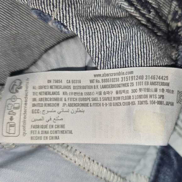 Abercrombie & Fitch High Rise Loose Jeans Wide Leg Denim Women's Size 6/28 - Picture 3 of 16